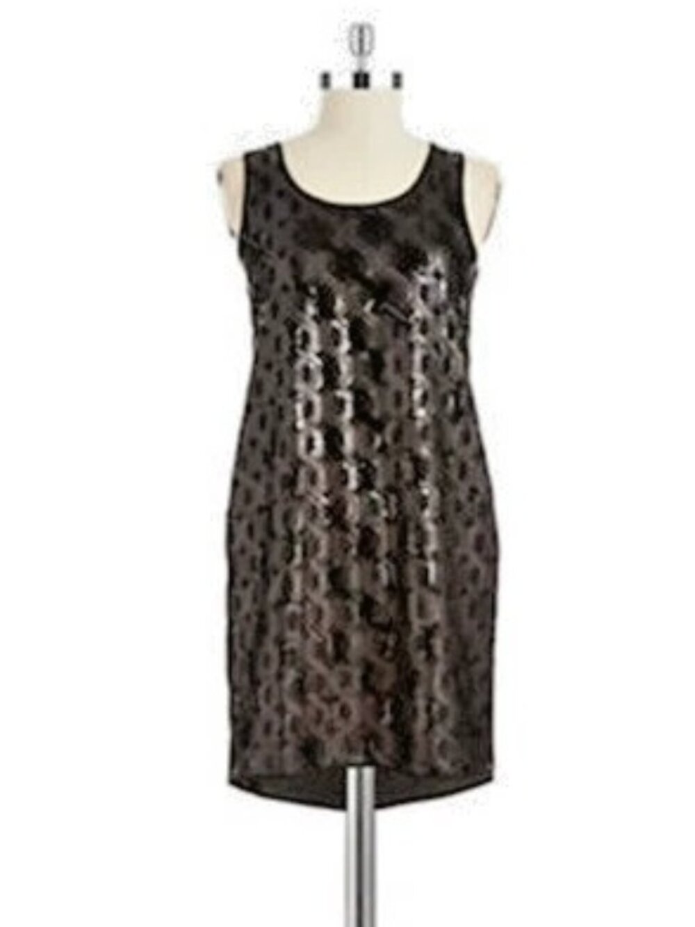 VINCE CAMUTO Front Shimmering Black w/Silver Sequin Dress ( Sz. 2 ) NWT Ret $168
